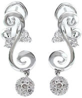 Thumbnail for your product : EFFY Bouquet 14 Kt White Gold and Diamond Drop Earrings