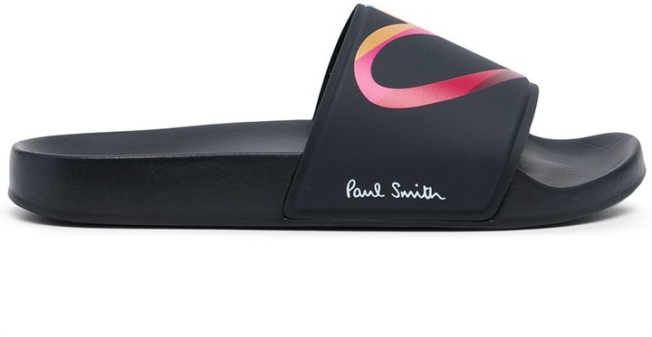 Paul Smith Logo-Print Open-Toe Slides - ShopStyle