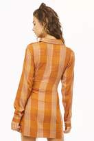 Thumbnail for your product : Forever 21 Tie-Waist Plaid Shirt Dress
