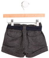 Thumbnail for your product : Bonpoint Girls' Pleated Wool Shorts