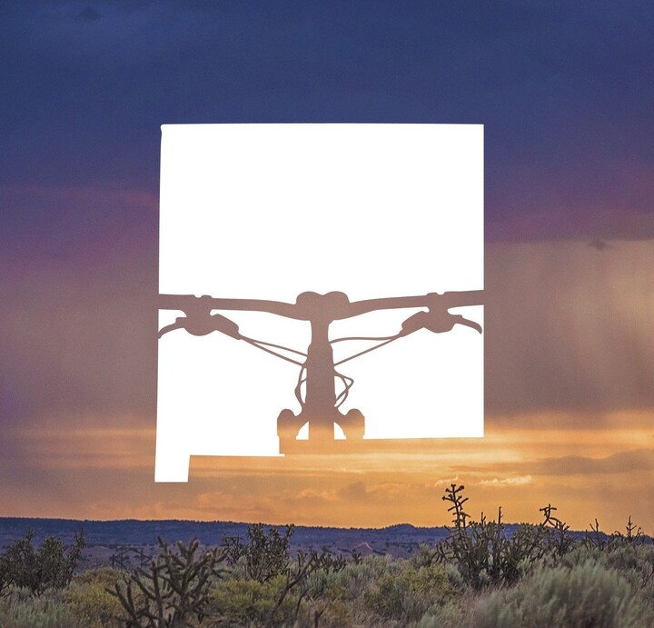 New Mexico - Decal Mountain Biker Gift Bike Idea Art Vinyl Car Unique Under 10