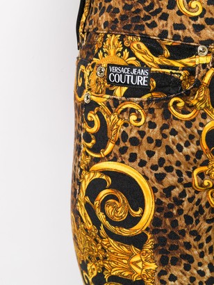 Versace Jeans Couture Leopard Print Skinny Jeans