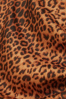 Thumbnail for your product : Monse Purse Pull Gathered Leopard-print Satin-twill Dress