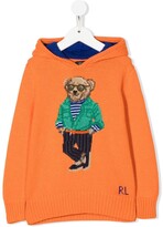 Thumbnail for your product : Ralph Lauren Kids Polo Bear cotton hoodie