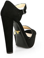 Thumbnail for your product : Prada Suede Platform Sandals