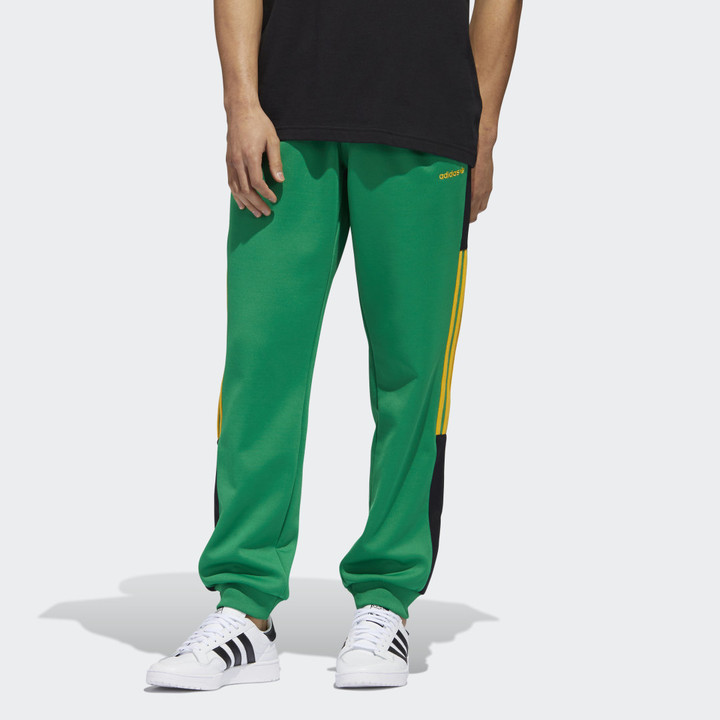 adidas track pants mens green