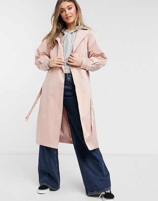Threadbare louisa mac coat in dusty pink - ShopStyle