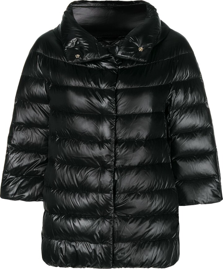 three quarter length down coat