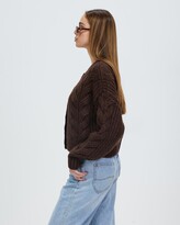 Thumbnail for your product : Lee Women's Brown Cardigans - Arlo Cable Cardi