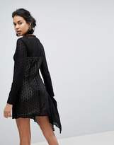Thumbnail for your product : Keepsake Dreamers Lace Asymmetric Hem Mini Dress