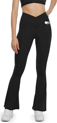 HEGALY Women's Flare Yoga Pants - Crossover Flare Leggings High Waisted  Bootcut Sweatpants - ShopStyle Wide-Leg Trousers