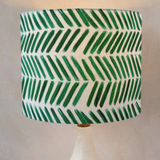 Minted Brushed Chevron Drum Lampshades