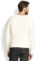 Thumbnail for your product : The Kooples SPORT Stretch-Wool Cable Knit Sweater