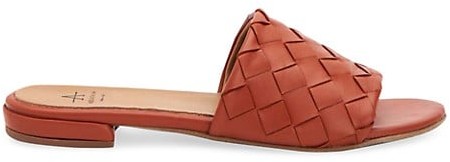 Aquatalia Talia Woven Leather Slides - ShopStyle Sandals