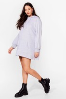 Thumbnail for your product : Nasty Gal Womens Plus Size Longline Oversized Hoodie Dress - Grey - 20, Grey