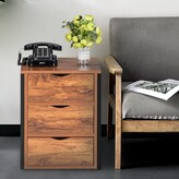 Thumbnail for your product : karlinc Steel Frame Bedroom Bedside Table with Drawer