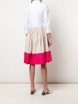 Thumbnail for your product : Sara Roka Color-Block Flared Shirt Dress