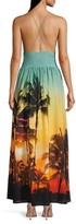 Thumbnail for your product : Balmain Palm Tree Printed Maxi Dress