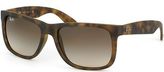 Thumbnail for your product : Ray-Ban RB 4165 Justin Rectangular 710/13 Havana Rubber Plastic Sunglasses 54mm