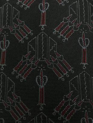 Valentino Valentino sword and heart embroidered tie