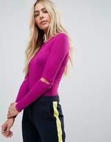 Thumbnail for your product : Brave Soul Top With Cut Out Elbow Detail And Eyelets