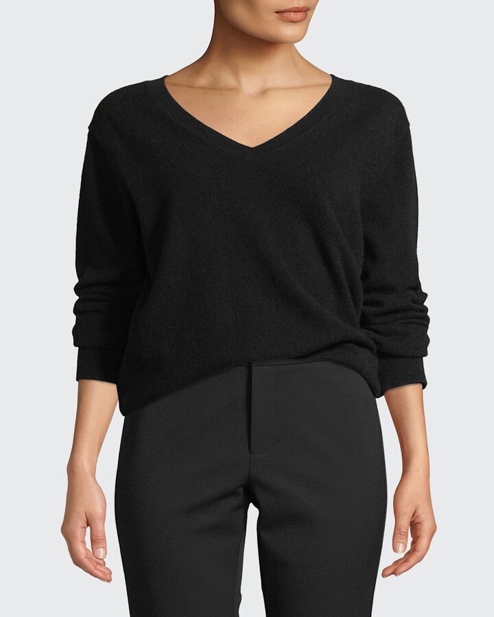 black v neck pullover