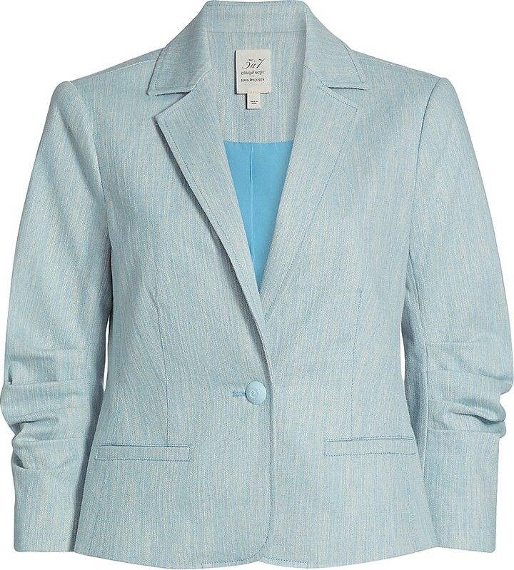 Cinq à Sept Women's Melange Le Petit Khloe Blazer - Kettle Pond White - Size 00