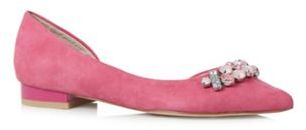 Faith Bright pink jewel pointed ballet pumps