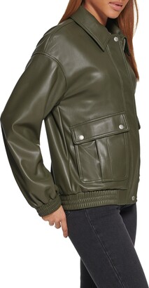 Levi's Faux Leather Dad Bomber Jacket