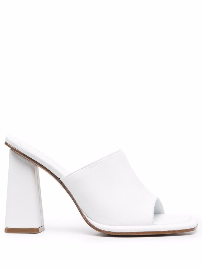 white open toe sandals