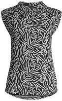 Thumbnail for your product : Rebecca Taylor Zebra Lily Cap-Sleeve Blouse