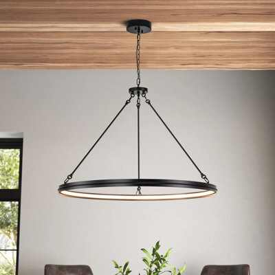 LED Dimmable Aluminum Circular Chandelier