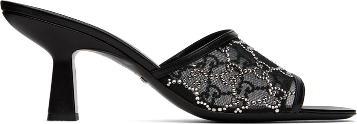 Gucci Black GG Heeled Sandals - ShopStyle