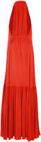 Thumbnail for your product : Tibi Pleated Silk-Chiffon Halterneck Dress