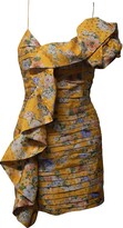 Women's Ruffled Floral Print Ruched 