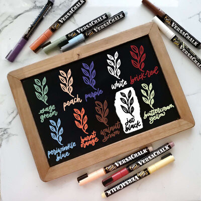 VersaChalk Classic Liquid Chalk Markers - 3mm Fine Tip, Dry Erase