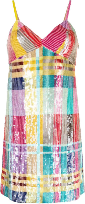 Mini Rainbow Sequin Dress
