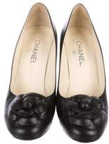 Thumbnail for your product : Chanel Camellia Leather Pumps
