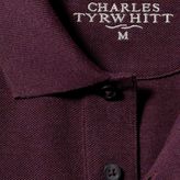 Thumbnail for your product : Charles Tyrwhitt Dark red pique long sleeve polo