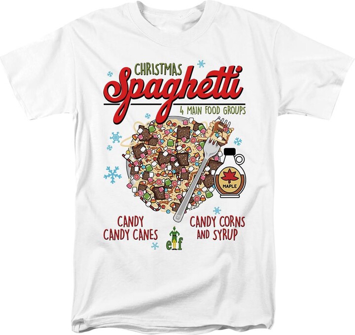 Elf Men'sChristmas Spaghetti T Shirt