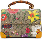 Thumbnail for your product : Gucci Multicolor Small GG Flora Bamboo Padlock Bag