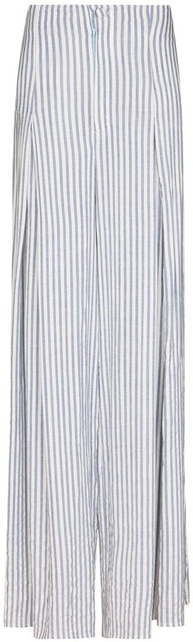 striped cotton palazzo pants