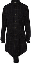 Thumbnail for your product : Current/Elliott The Twist checked brushed-cotton mini dress