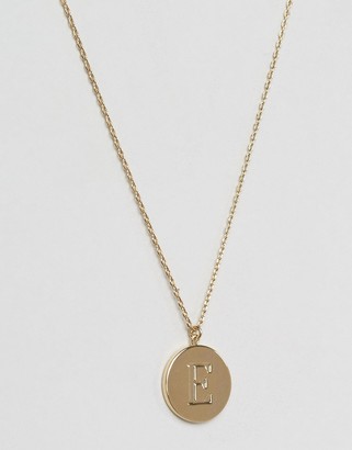 Orelia Gold Plated Necklace with Initial E