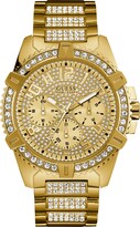 Thumbnail for your product : GUESS Men's Crystal Gold-Tone Stainless Steel Bracelet Watch 46mm