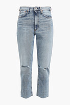 Thumbnail for your product : Rag & Bone Nina Distressed High-rise Kick-flare Jeans
