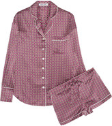 Thumbnail for your product : Hampton Sun Olivia von Halle Alba Natalia printed silk-satin pajama set
