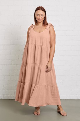 white linen dress plus size