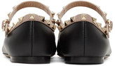 Thumbnail for your product : Valentino Black Garavani Ankle Strap Rockstud Ballerina Flats