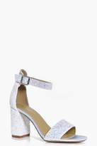 Thumbnail for your product : boohoo Lillie Bridal Glitter Block Heel Two Part